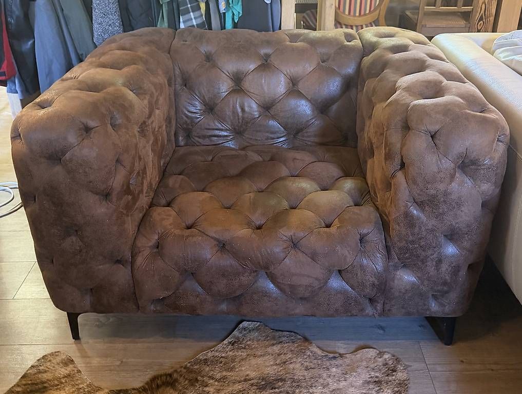 Sofas: Chesterfield-Garnitur  Sofa & 2 Sessel  – D'occasion à Kaltbrunn par DiewildenKerle01 2
