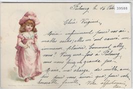 Kleines Mädchen - Litho