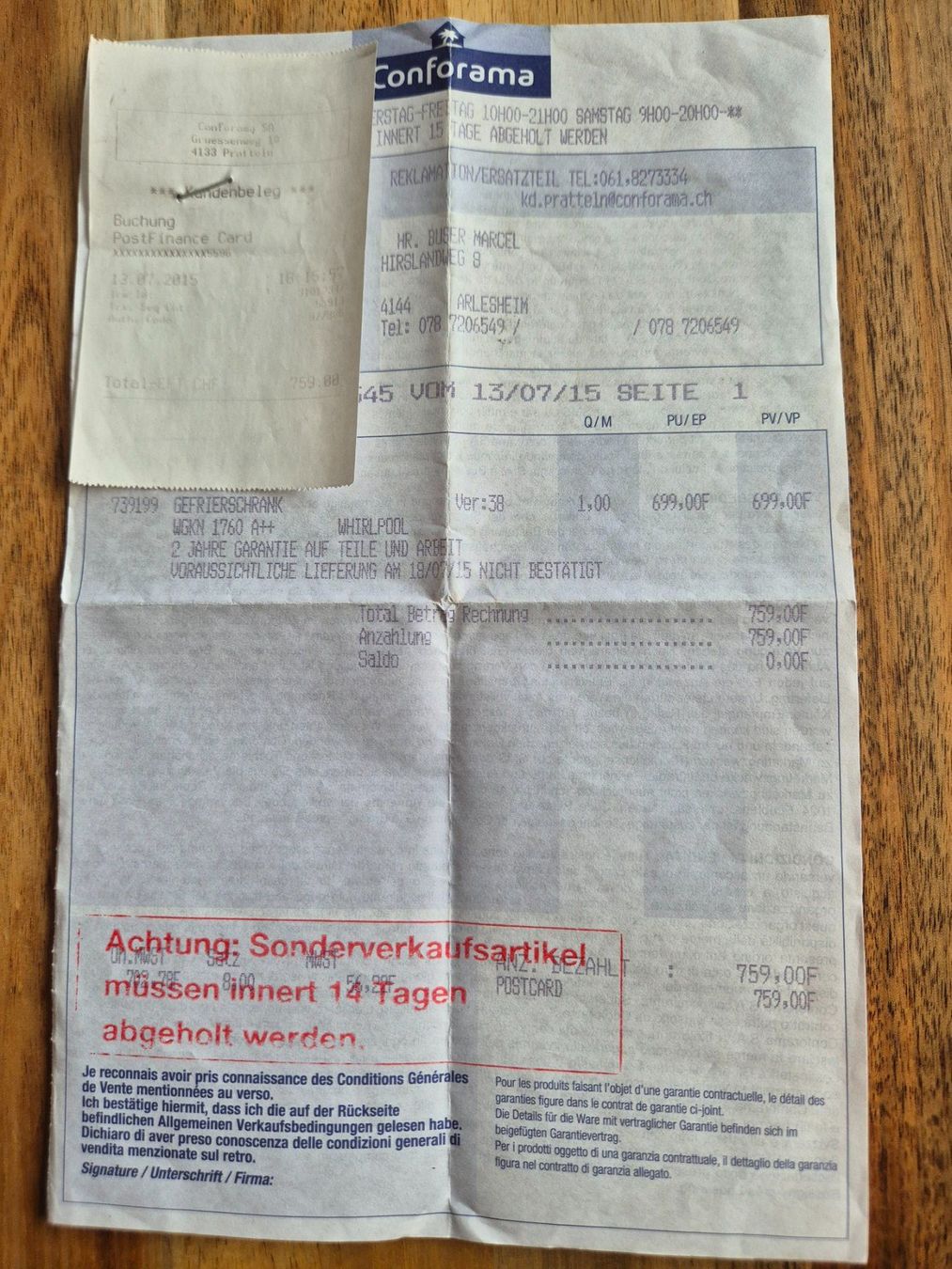 Congelatori: Gefrierschrank A++ von Whirlpool 310 Liter – Usato da Arlesheim venduto da Bmw3204 1