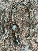 Collier sautoir noir turquoise