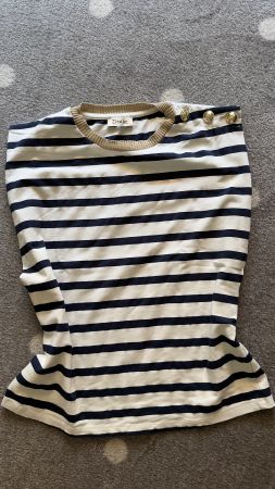 T-Shirt Marinière Dixiefashion mit Schulterknöpfen+Goldrand