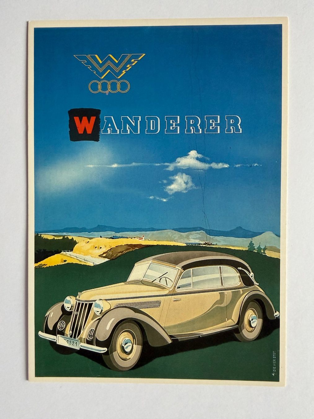 Ansichtskarten: Plakat Wanderer 1912 (Retro.) – Neu (gemäss Beschreibung) aus Kirchenthurnen von Scherzengel