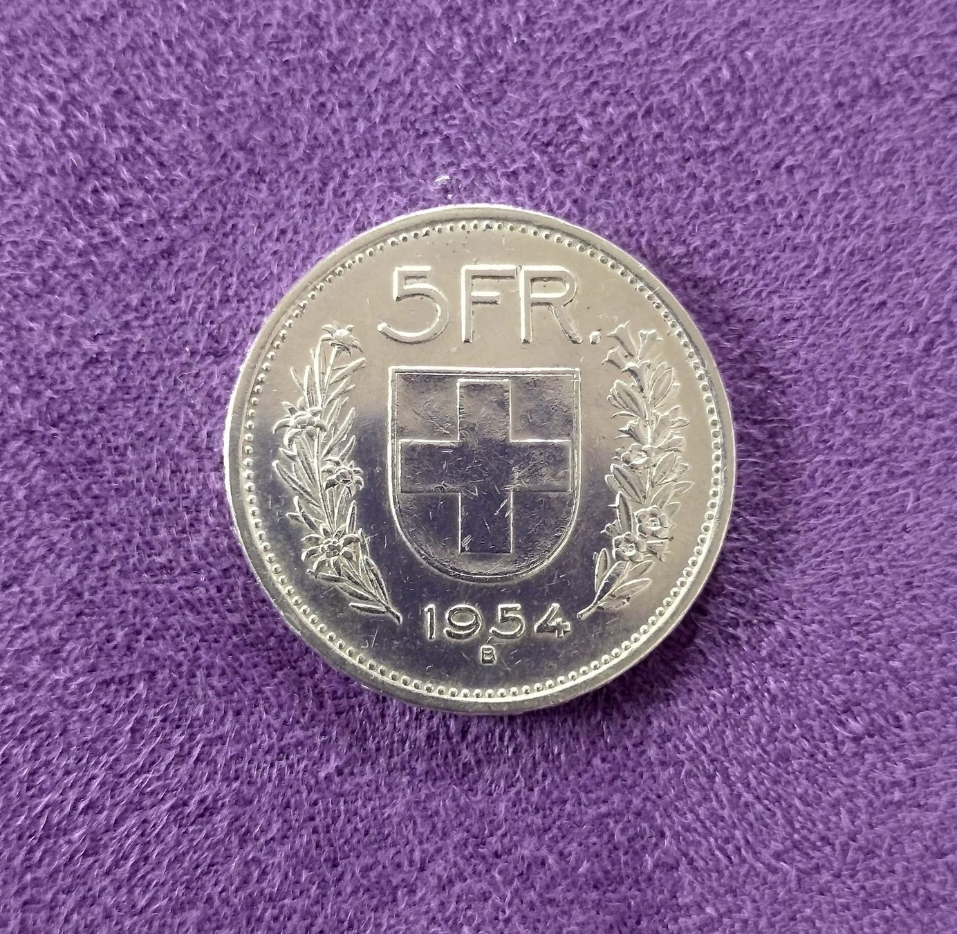 Tutti le monete: Fünfliber silber Jg. 1954 – Usato da Thun venduto da Rusch06