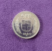 Fünfliber silber Jg. 1954