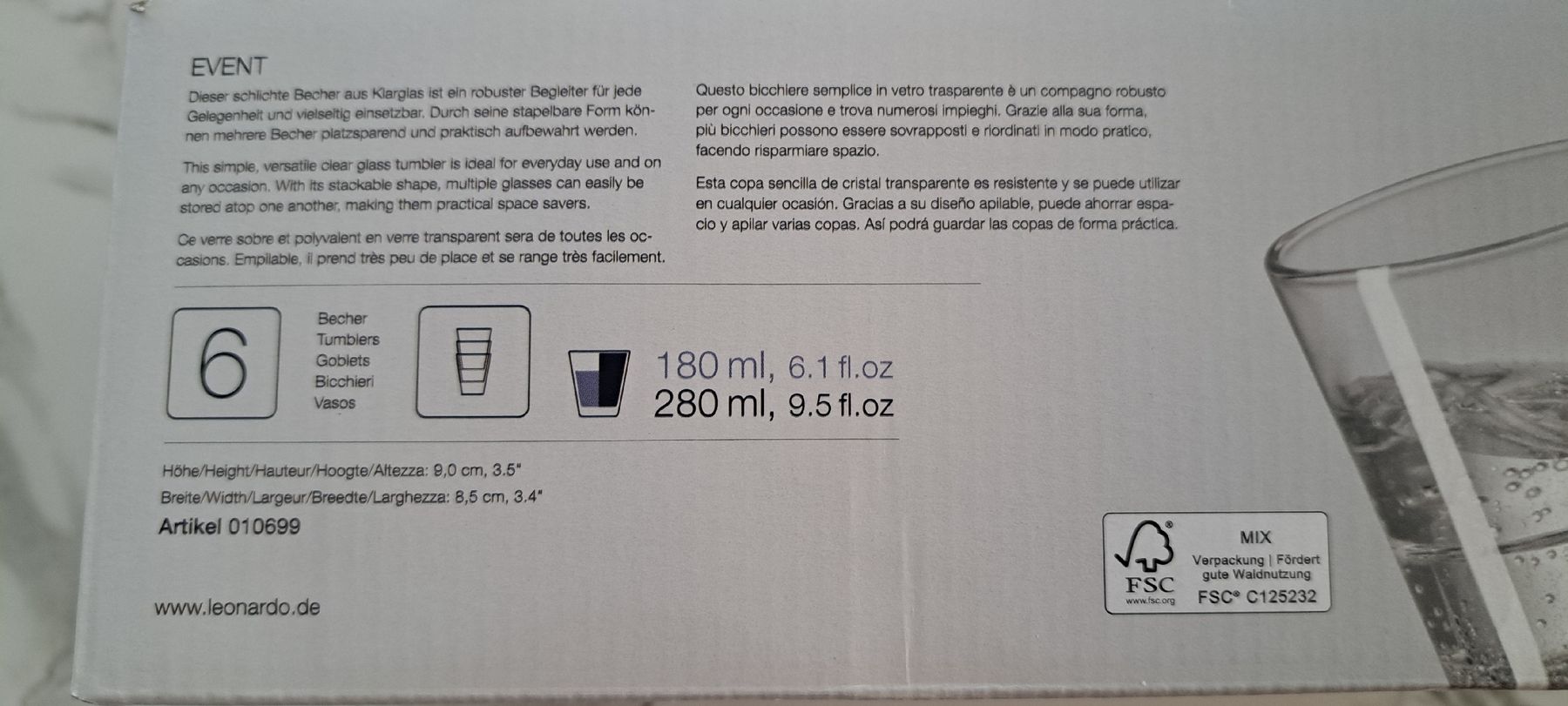 Bicchieri: 6 verres à soda – Nuovo e nell'imballaggio originale da La Chaux-de-Fonds venduto da stakka 1