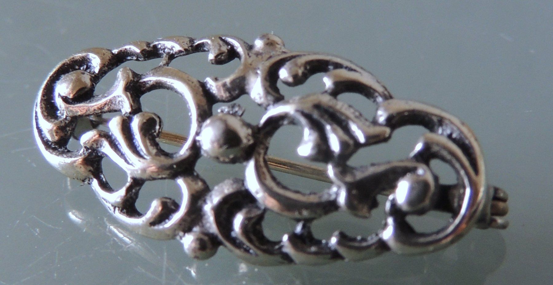 Broschen & Nadeln: Silber 835 Brosche 31 x 14 mm – Gebraucht aus Waldenburg von schaller707 1
