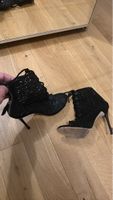 Lace-up Open Toe Heels, Size 6