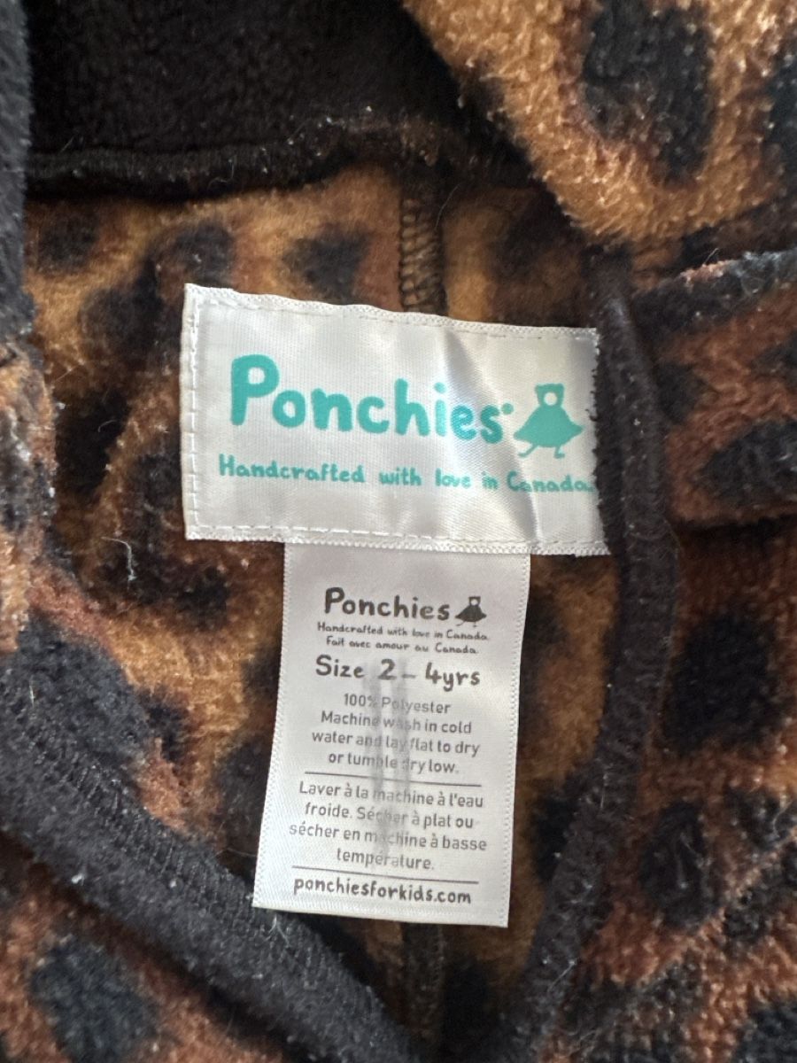 Giacche & Cappotti: Poncho Polaire Léopard Ponchies, Taille 2-4 ans – Usato da Veyras venduto da lolotte6971 1