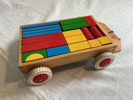 Vintage Bauklotz Nachziehwagen