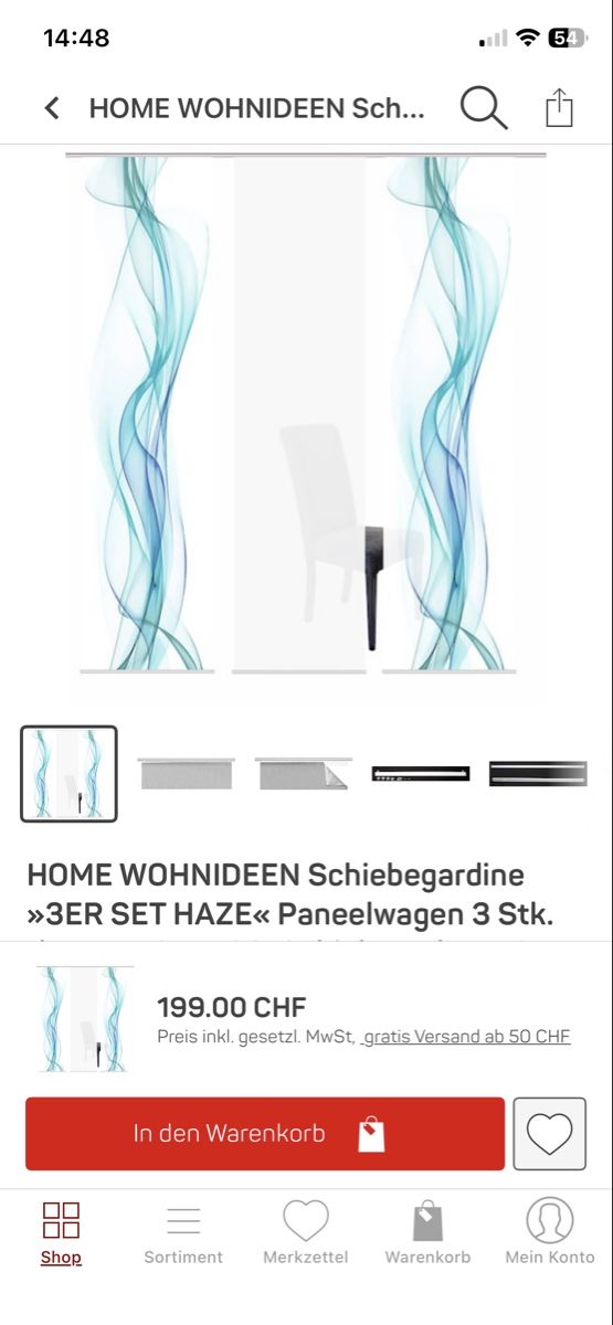 Tende: Vorhänge / Schiebegardine «3er Set Haze» – Usato da Sargans venduto da sel85 3