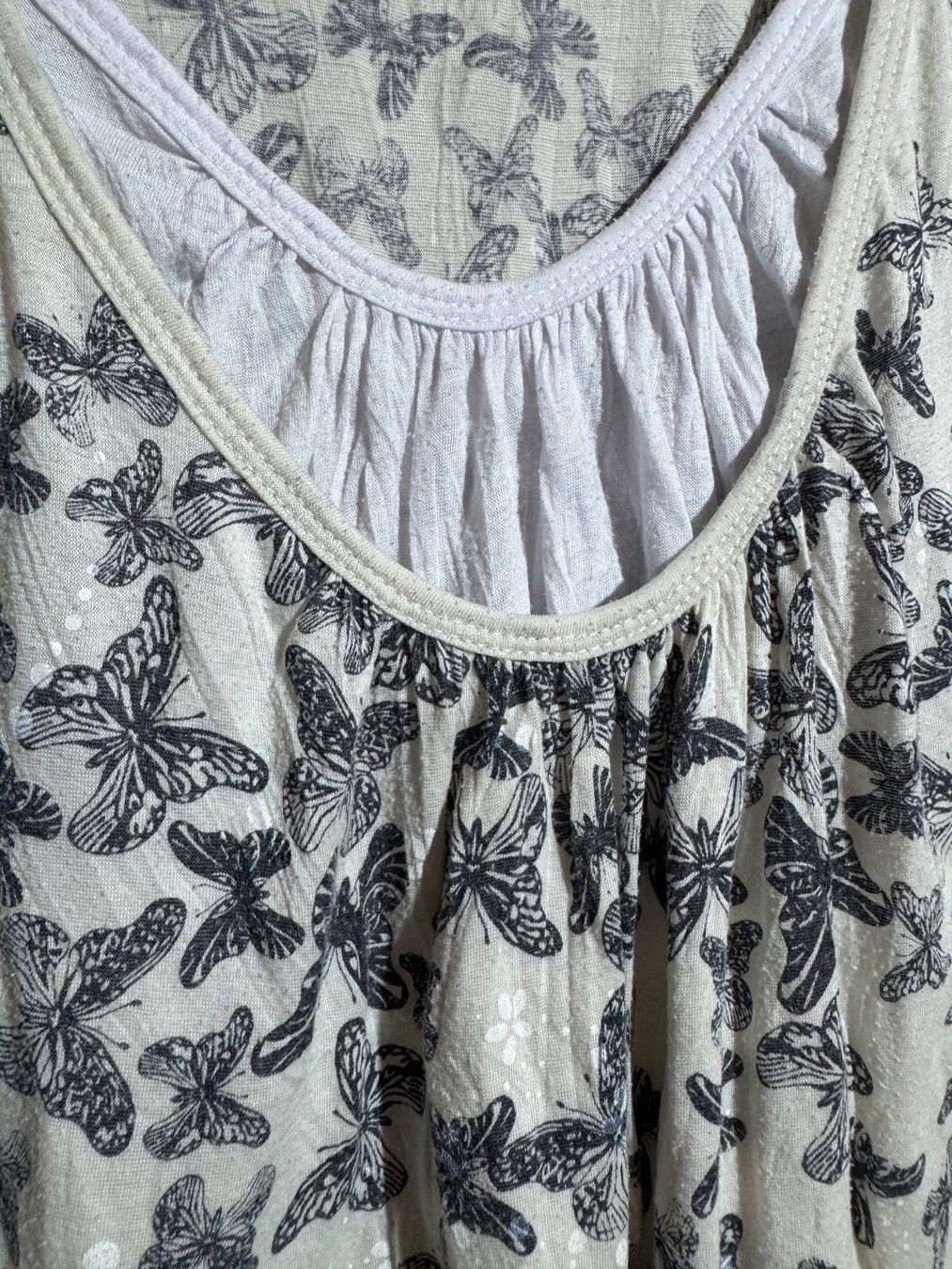 Camicette: Oberteil Bluse mit Schmetterlingen Gr. L/XL – Usato da Grosswangen venduto da SALE_SALE_SALE 1