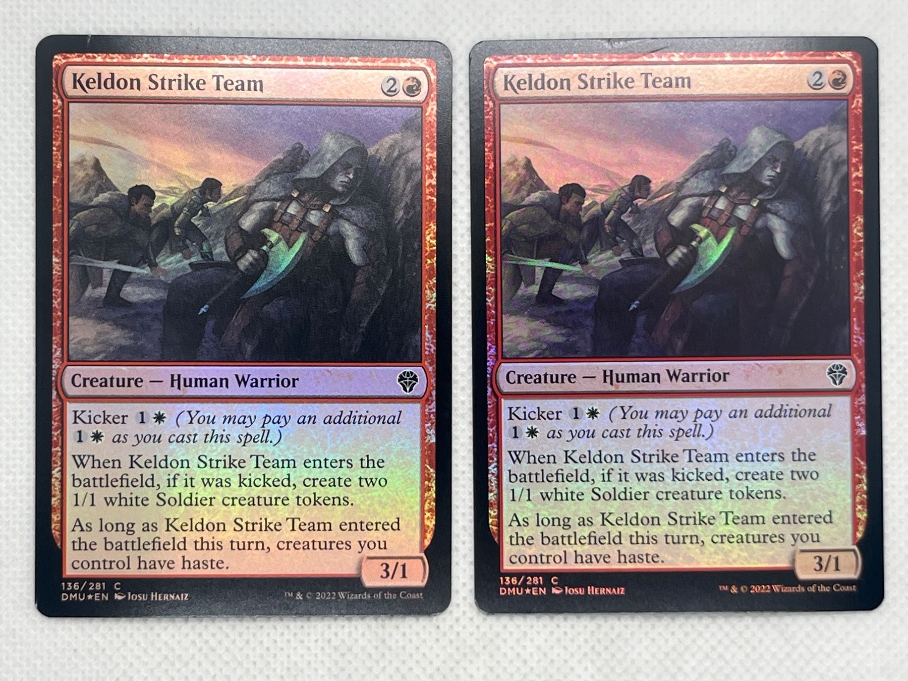 Magic The Gathering Carte collezionabili: 2x Keldon Strike Team Foil – Usato da Hinterkappelen venduto da Kim1992
