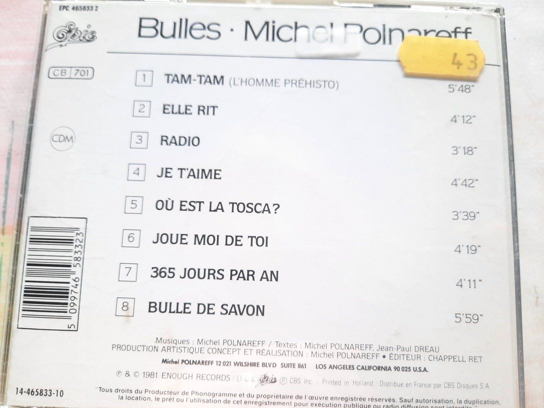 CDs: Cd Michel Polnareff - bulles – D'occasion à Pully par bro_n52j 2