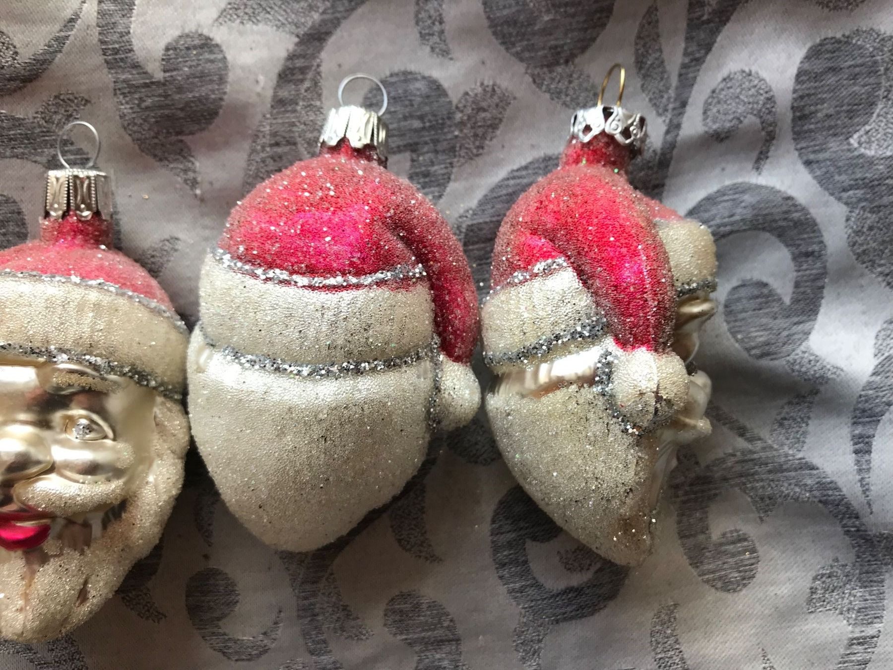 Alle Dekorationen: 3 Weihnachtsmann - Köpfe Kopf Christbaumschmuck – Neu und originalverpackt aus Alpnach Dorf von marvo 2