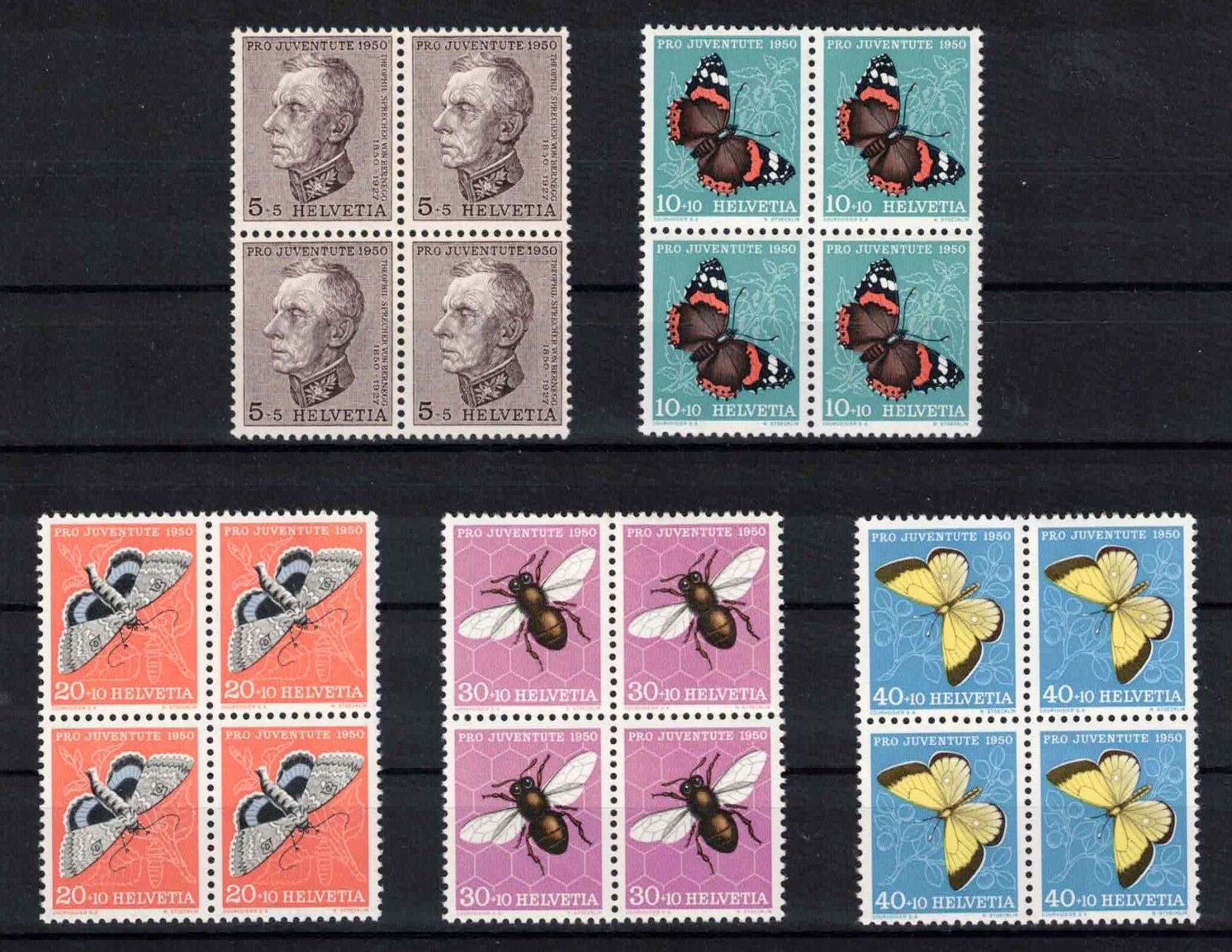 Tutti i francobolli: Pro Juventute 1950 im 4er-Block, postfrisch ** – Nuovo (secondo la descrizione) da Nuglar venduto da Stamp88
