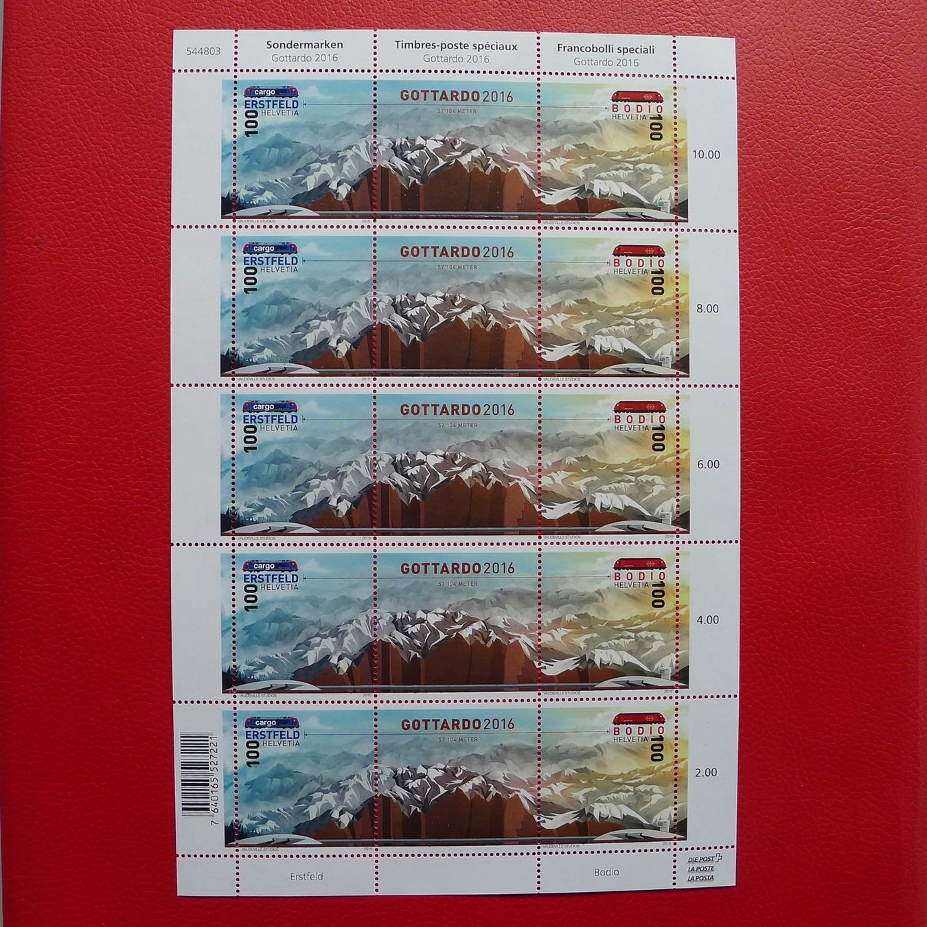 Tutti i francobolli: 2016, OS1588-1589 Kleinbogen postfrisch ** Kat: 40.-+ – Usato da Sursee venduto da Luzernerraute