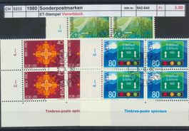 1980 "Sonderpostmarken II", Viererblock, ET - Stempel