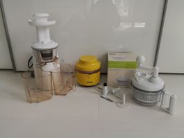 🤩 3 STK KÜCHENGERÄTESET: ENTSAFTER, CITRUS PRESSE & CHOPPER