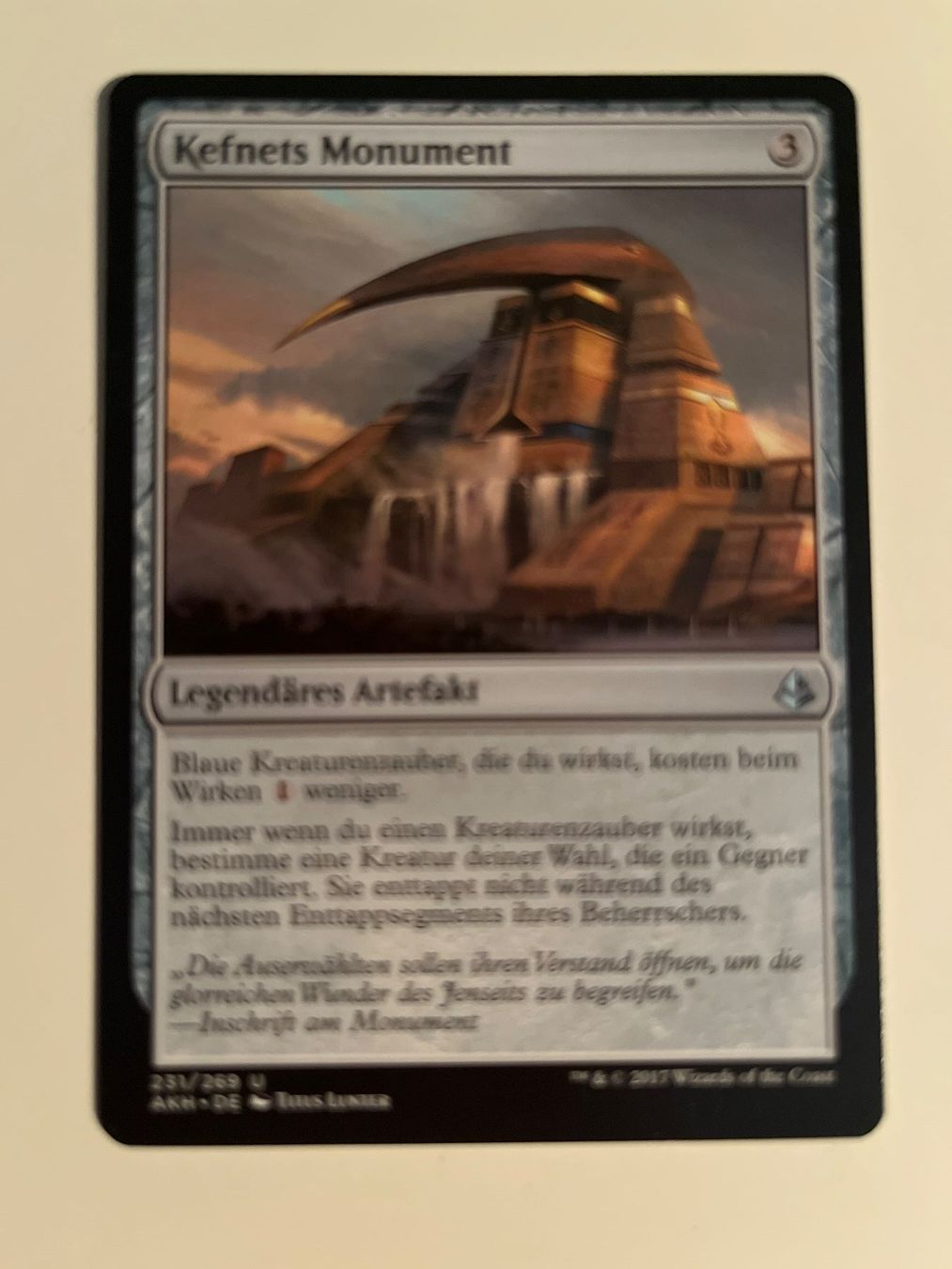 Magic The Gathering Sammelbilder & Trading cards: 1 x Kefnets Monument - Magic: The Gathering - MtG – Gebraucht aus Kriens von Shadi1980