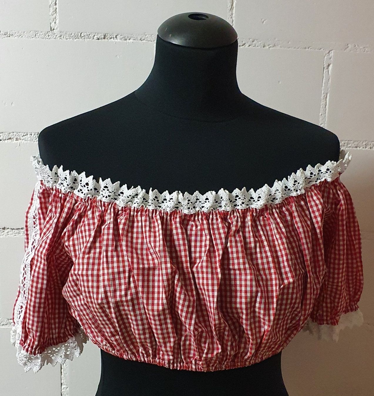 Camicette: Neu: Dirndl Bluse Gr. 42 / Eigendesign Edler Weiss / 100% BW – Nuovo (secondo la descrizione) da Muri AG venduto da Edlerweiss 1