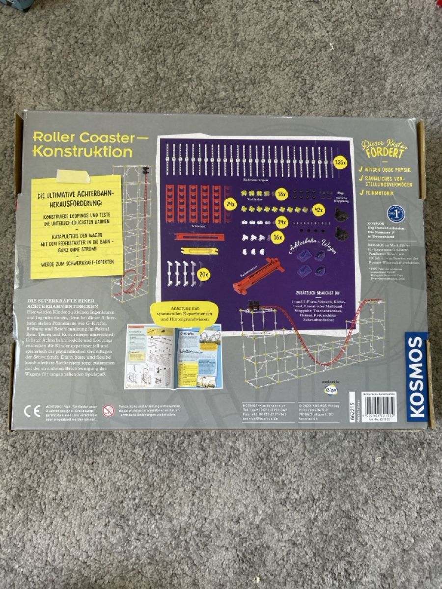 Kit di costruzioni: Kosmos Roller Coaster Construction Kit Age 8-12 Perfect! – Nuovo e nell'imballaggio originale da Herrliberg venduto da S.Renner 1