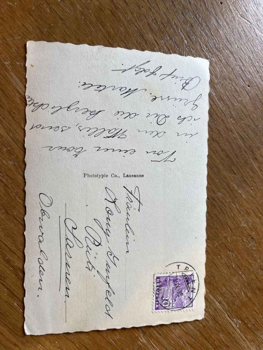 Cartoline postali: Trient Wallis – Usato da Sarnen venduto da Muenzen.-M 1