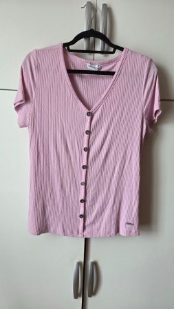 Damen Viskose Shirt Rosa L 42