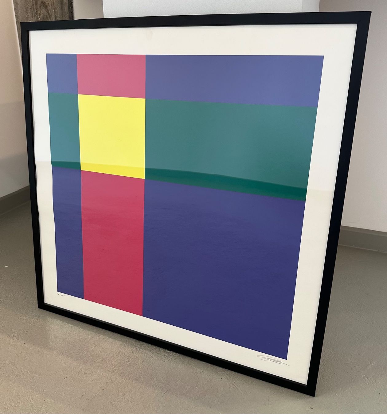 Dipinti: Composition concrète, 1973, Richard Paul Lohse – Usato da neuchatel venduto da cabinetjuliart 2