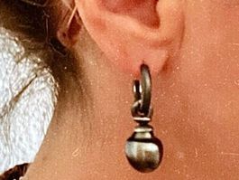 Kreolen - Ohrschmuck mit Tahitiperlen