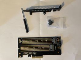 NVME PCIE 4 adapter (1x NVME, 1x S-ATA)