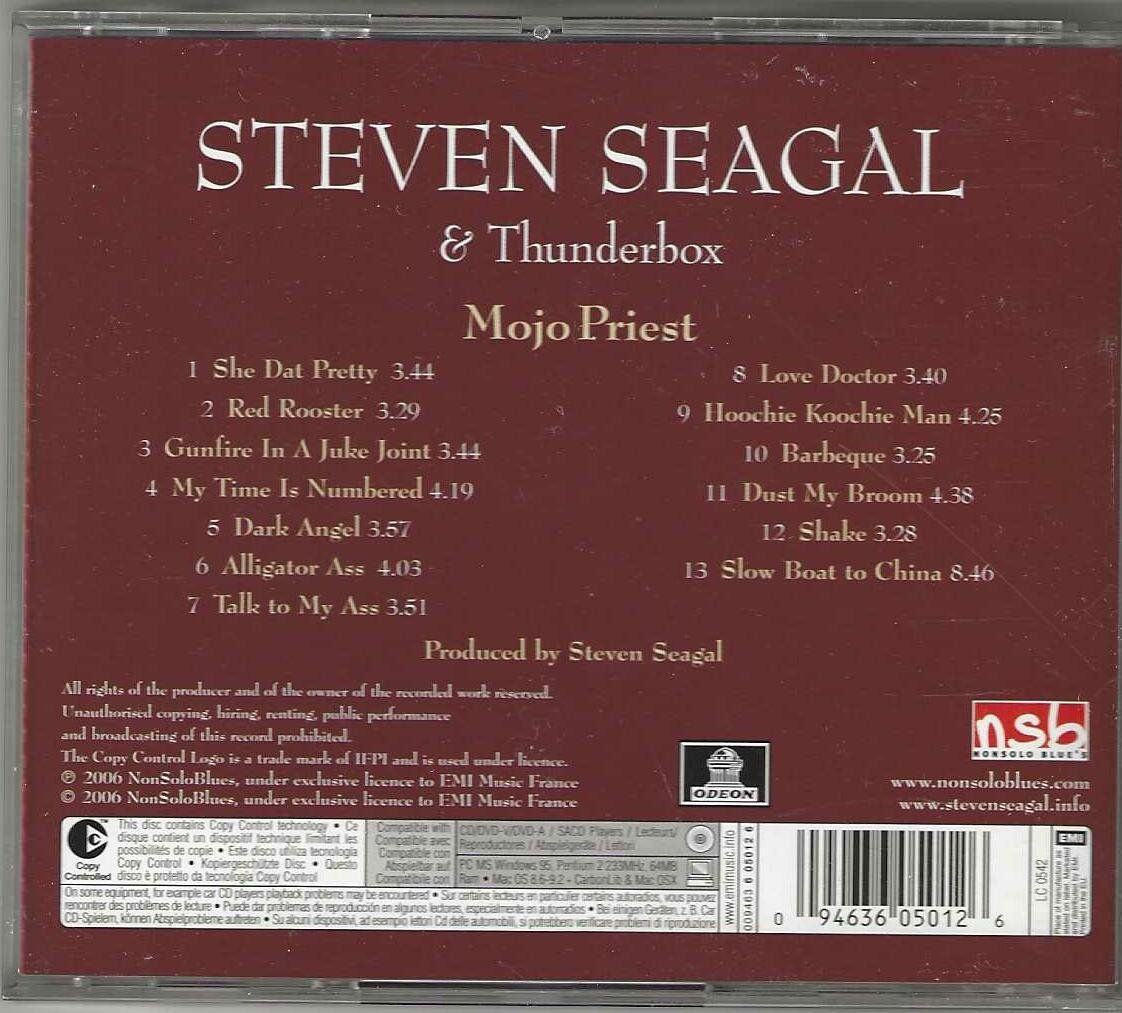 CD: Steven Seagal & Thunderbox - Mojo Priest – Usato da Genève venduto da CDLPBookS 1