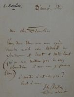 Hector Berlioz (1803-1869) Komponist - signierter Brief