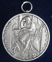 Medaille Heinrich von Hünenberg - Bronze versilbert