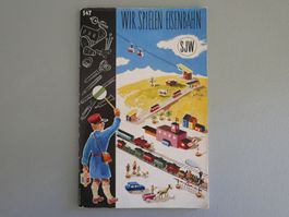 MODELLBAUBOGEN WIR SPIELEN EISENBAHN SJW 1956