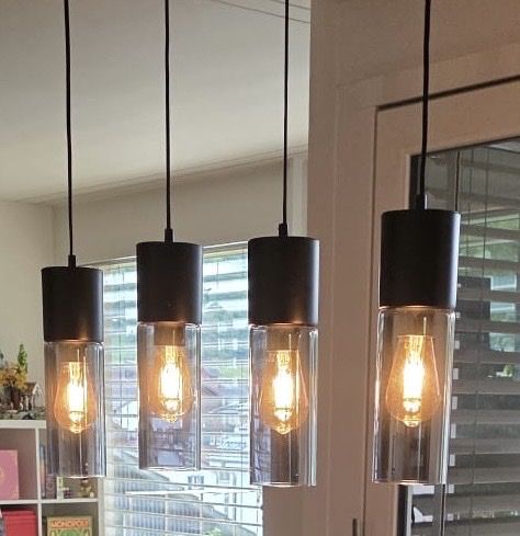 Kronleuchter & Deckenlampen: GLOBO Pendelleuchte 4-flammig E27 Rauchglas Schwarz – Neu (gemäss Beschreibung) aus Weisslingen von lar_r9qr 8