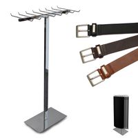 Design Gürtelständer verchromt mit 16 Haken Krawatten Stand