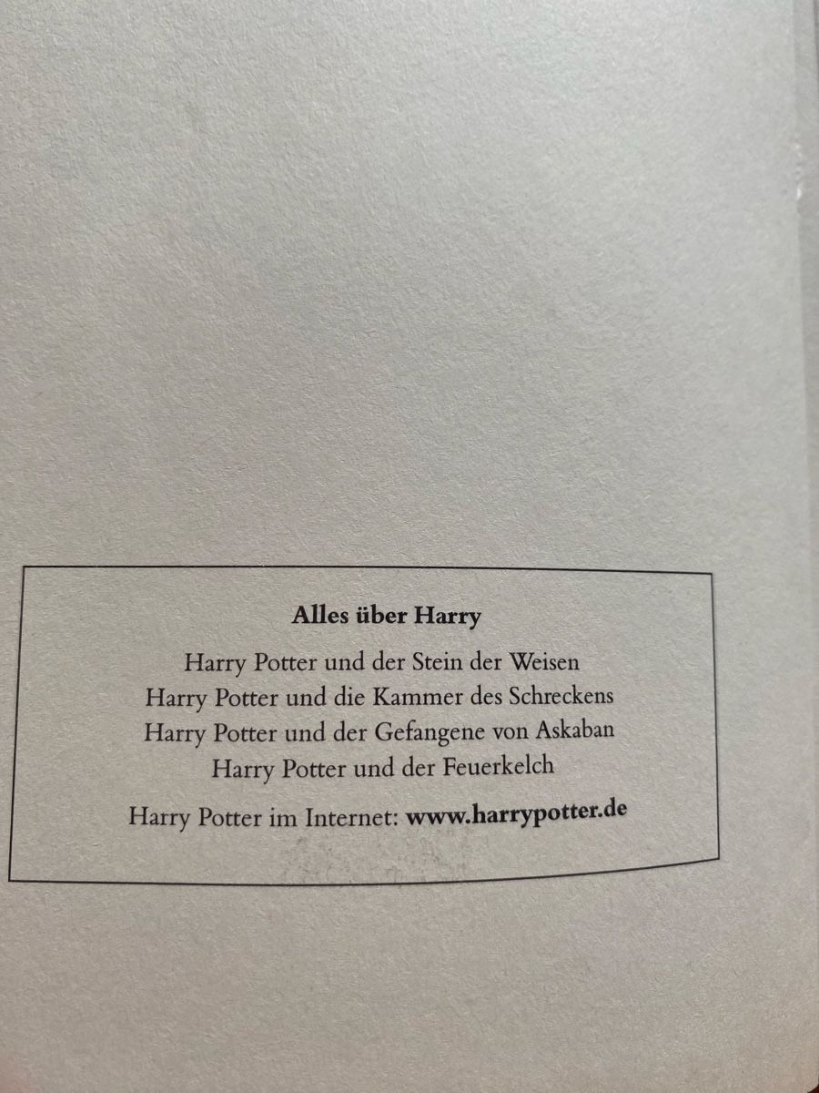 Libri: Harry Potter und der Feuerkelch – Usato da Schwarzenburg venduto da Michellu 6