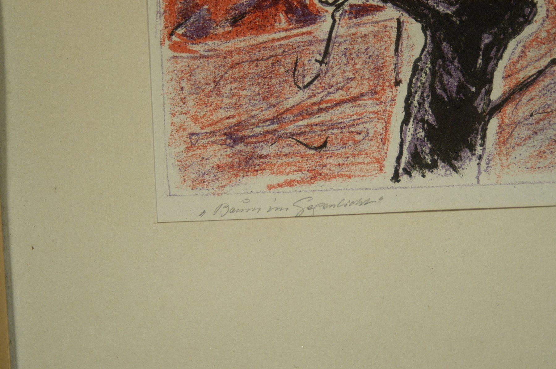 Grafiken & Lithographien: E. Hornwalder Baum im Gegenlicht Druckgraphik – Gebraucht aus Herisau von Wisen 1