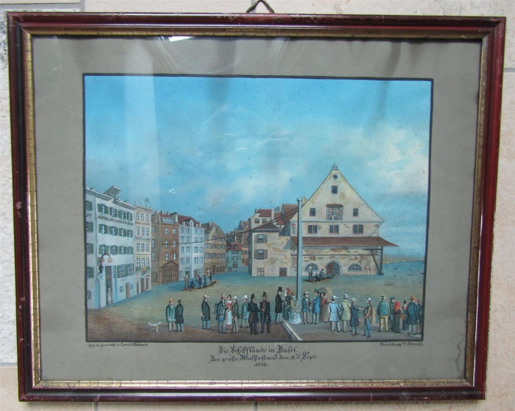 Incisioni: Basel Schifflände Aquarell von Dubois – Usato da Rafz venduto da Helvet32