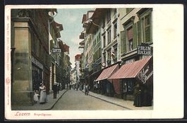Luzern, Strassenpartie der Kapellgasse