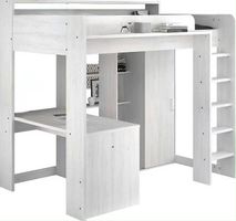 Parisot Hochbett mit Schreibtisch, Schrank & Regal 