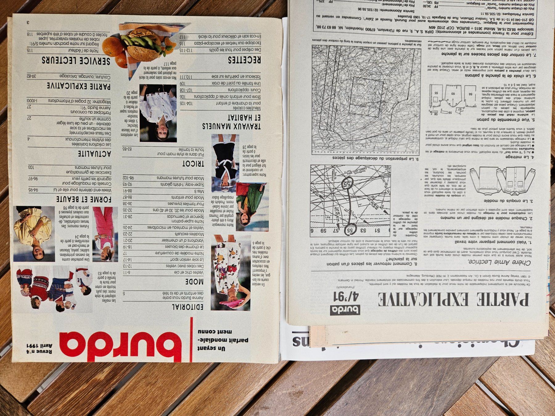 Schnittmuster: Burda 04.1991 / tenues sport etc. – Gebraucht aus Lausanne von tal_01 1
