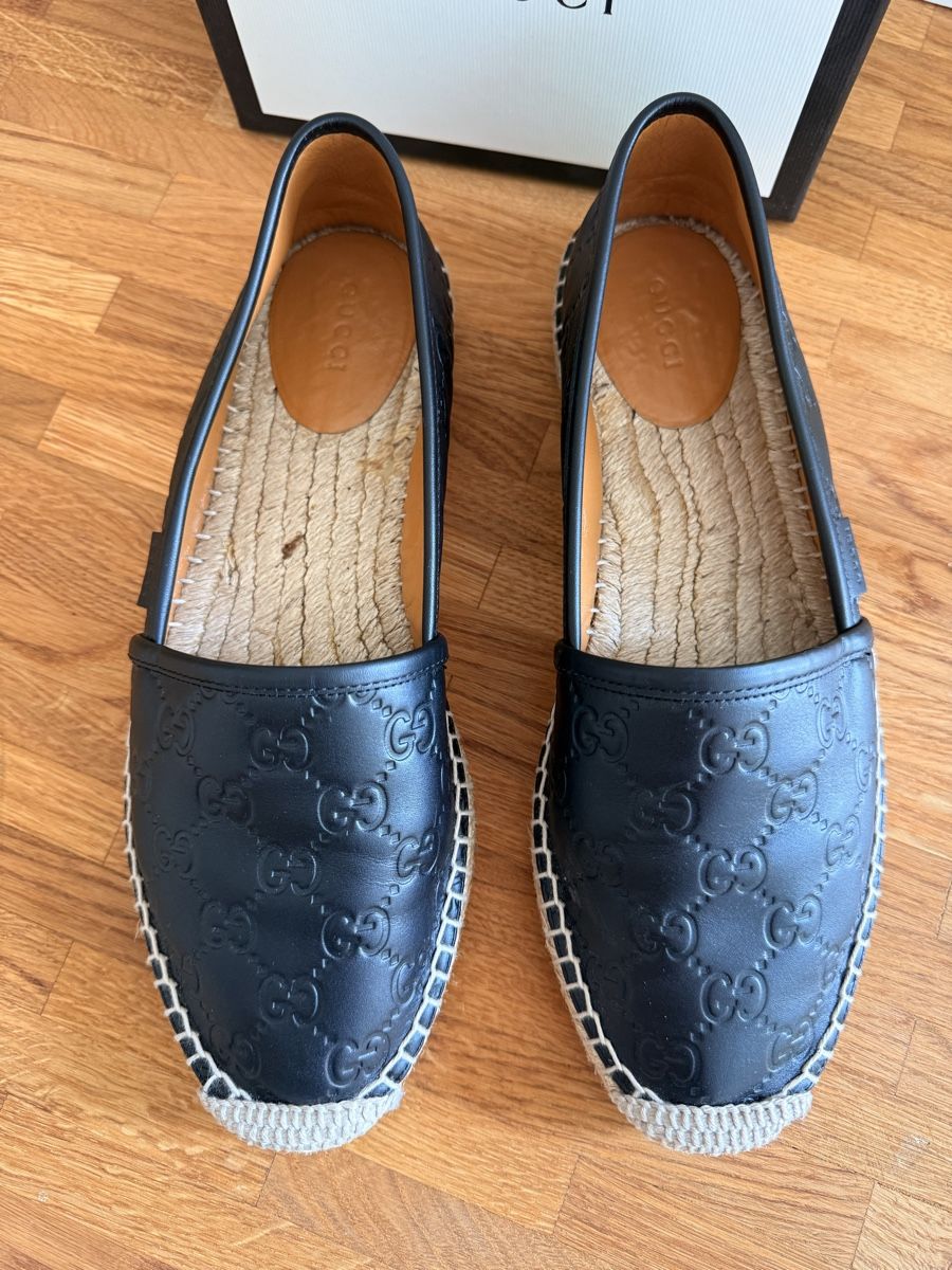 Gucci Damenschuhe: Gucci Espadrilles schwarz Leder Grösse 40 mit Box – Gebraucht aus Zürich von MaryPotter 1