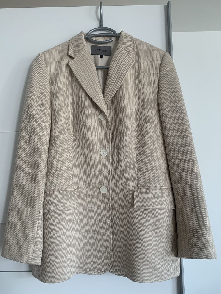 Giacche: Jaeger beige wolle/seide sakko blazer – Usato da Zürich venduto da Nikuska32