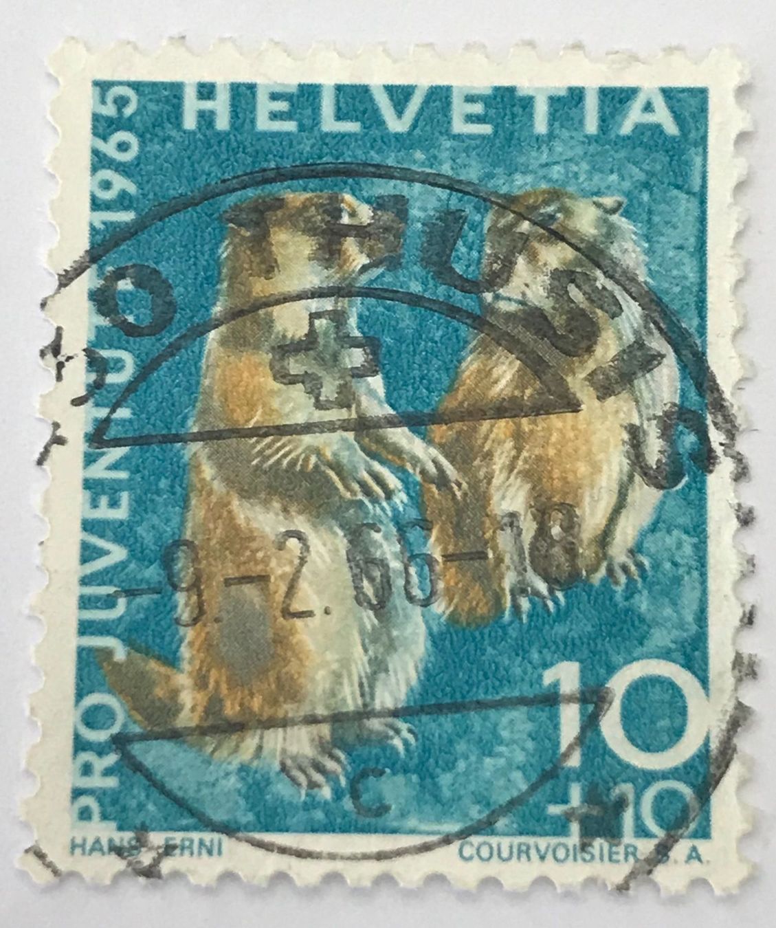 Alle Briefmarken: Nr.J 211  mit Vollstempel Thusis – Gebraucht aus Aarau von Billa007