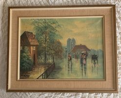 Ölbild Gemälde / Boulevard - signiert