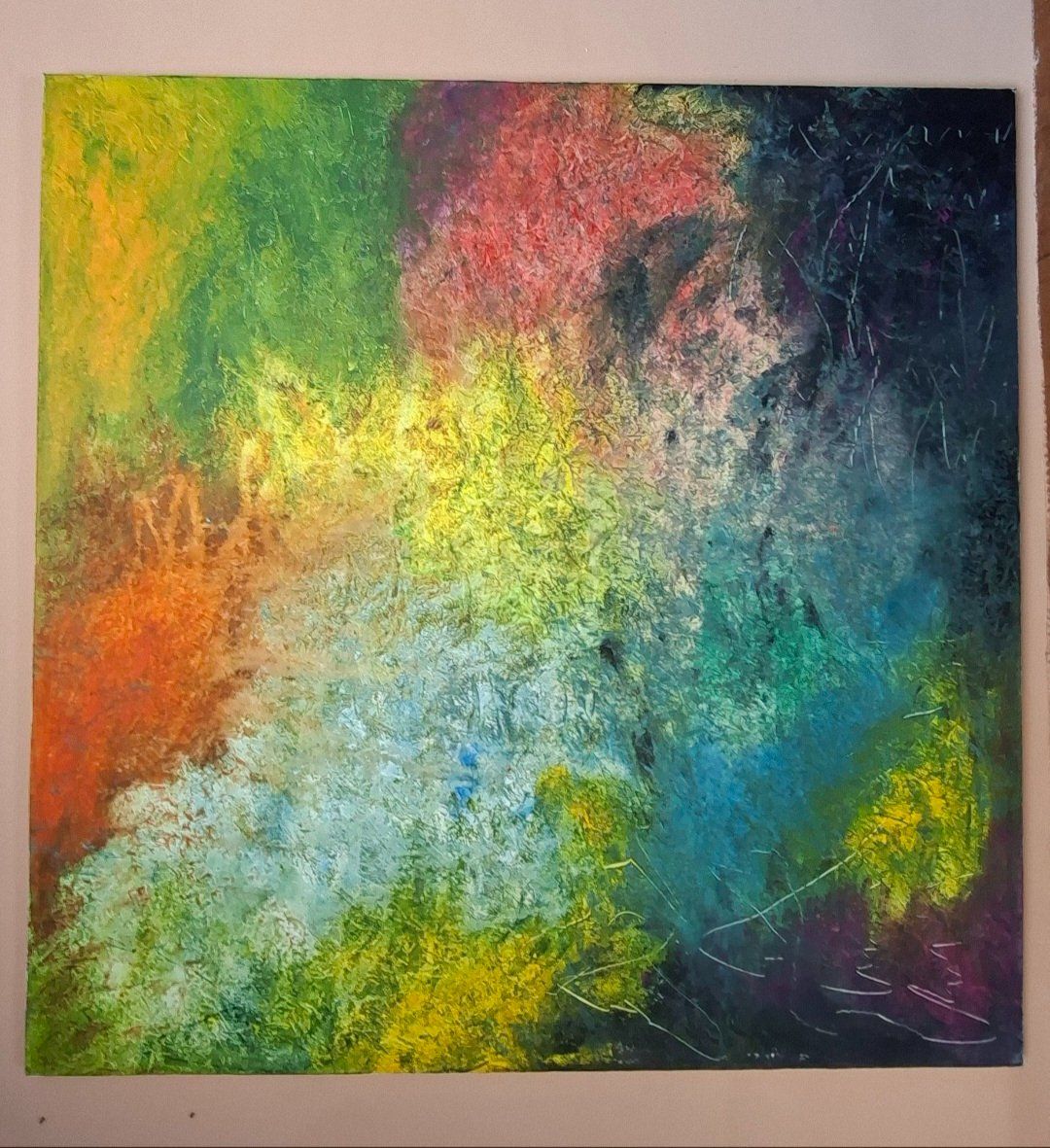 Tableaux: Gemälde "Farbträume" handmade 90×90 – Neuf (Voir description) à Riehen par Steinbock1970 1