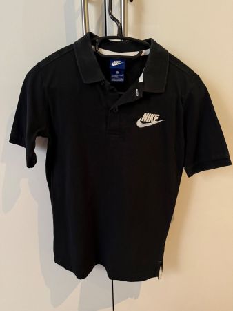 Nike Polo für Kinder, schwarz, Grösse L