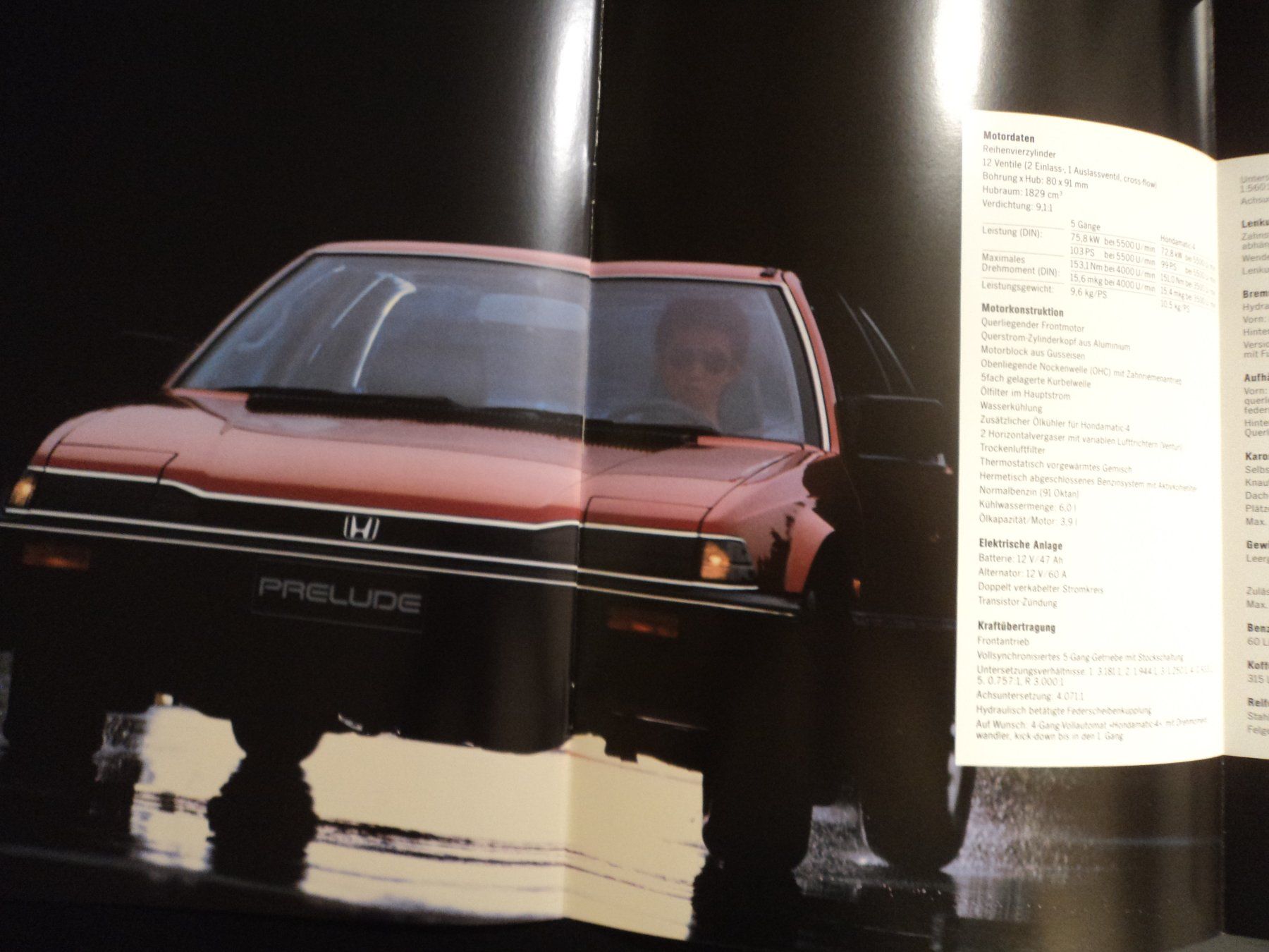 Honda Documenti: Prospekt Honda Prelude  ca.1982 mit EX – Usato da Schwarzenburg venduto da modelCARama 6