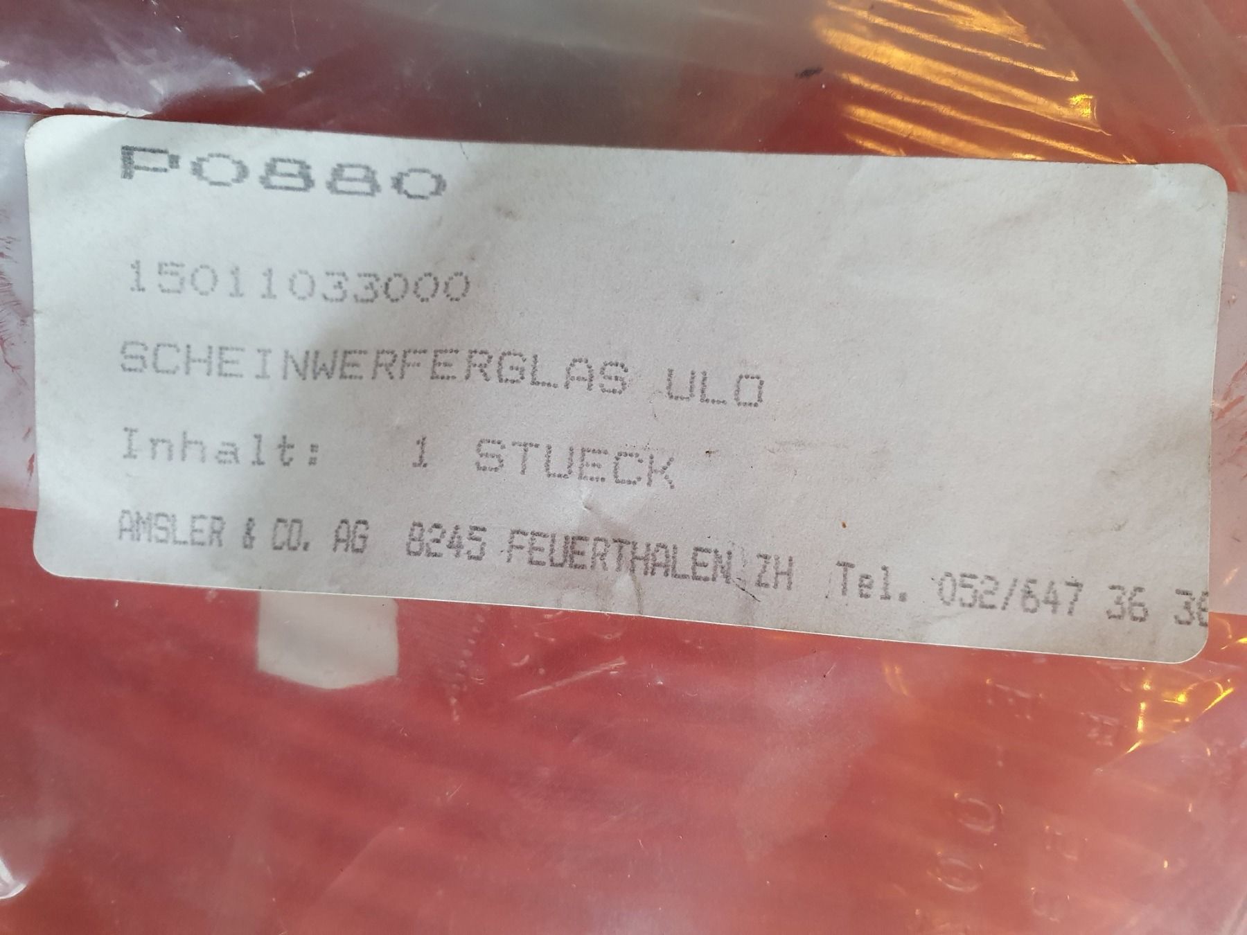Pony Mofa-Ersatzteile: Mofa PONY NOS Lampenglas LUXOR ULO – Neu und originalverpackt aus Niedergösgen von  3